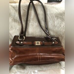 Gianni Bernini Brown Leather Shoulder Bag